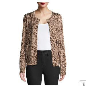 Time and tru cheetah cardigan sweater